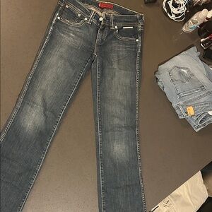 Women’s Dark Blue Slim Straight Jeans